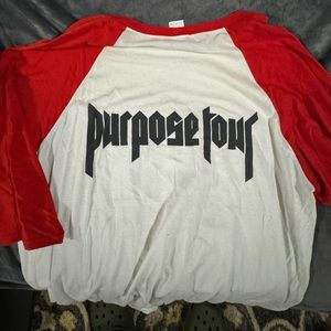 Justin Bieber X Purpose Tour Baseball Tee (3/4 Sleeve) hard to find!!!